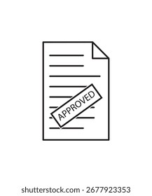 approved icon, vector best line icon.