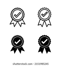 Approved icon vector. Certified Medal Icon