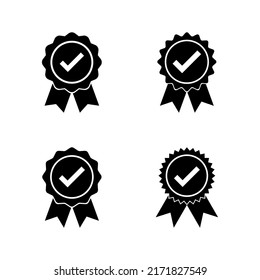 Approved icon vector. Certified Medal Icon