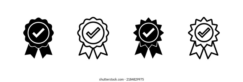 Approved icon vector. Certified Medal Icon