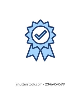 Approved icon vector. Certified Medal Icon