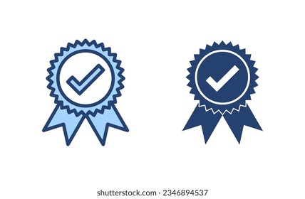 Approved icon vector. Certified Medal Icon