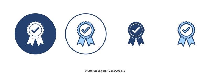 Approved icon vector. Certified Medal Icon