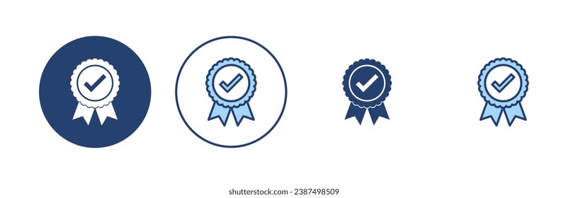 Approved icon vector. Certified Medal Icon