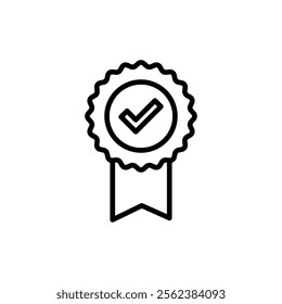 Approved icon vector. Certified Medal Icon