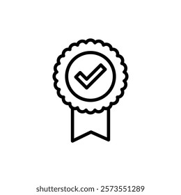 Approved icon vector. Certified Medal Icon