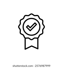 Approved icon vector. Certified Medal Icon