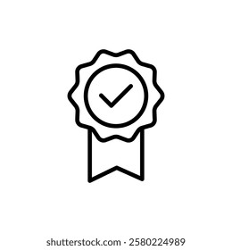 Approved icon vector. Certified Medal Icon