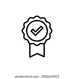 Approved icon vector. Certified Medal Icon