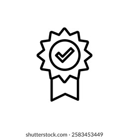 Approved icon vector. Certified Medal Icon