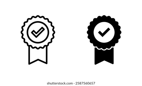Approved icon vector. Certified Medal Icon