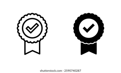 Approved icon vector. Certified Medal Icon