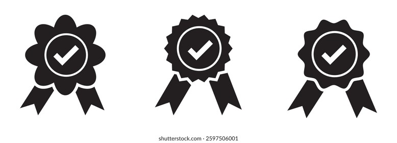 Approved icon vector. Certified Medal Icon