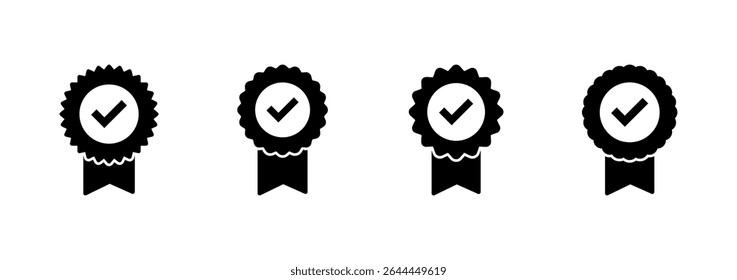 Zugelassener Symbolvektor. Symbol für zertifizierte Medaille