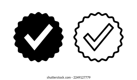 Approved icon vector illustration. Certified Medal Icon. check mark