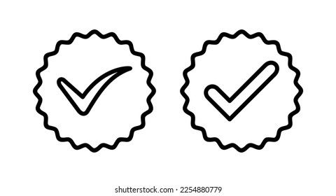 Approved icon vector illustration. Certified Medal Icon. check mark