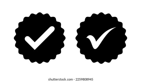 Approved icon vector illustration. Certified Medal Icon. check mark