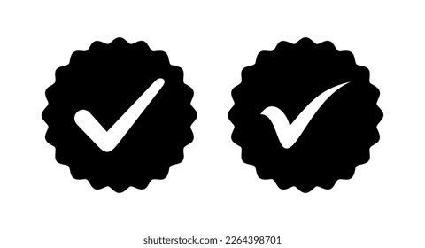 Genehmigte Symbol, Vektorgrafik. zertifiziertes Medaillensymbol. Prüfzeichen