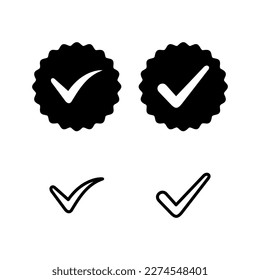 Approved icon vector illustration. Certified Medal Icon. check mark