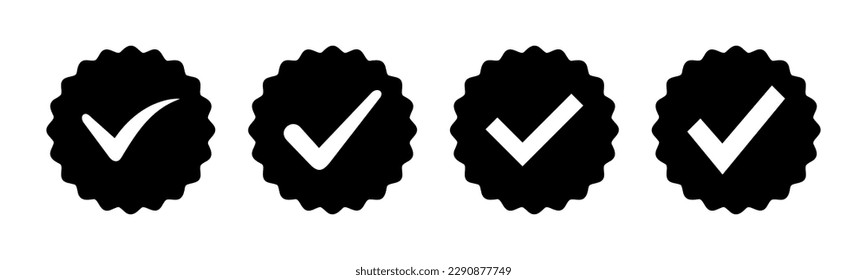Approved icon vector illustration. Certified Medal Icon. check mark