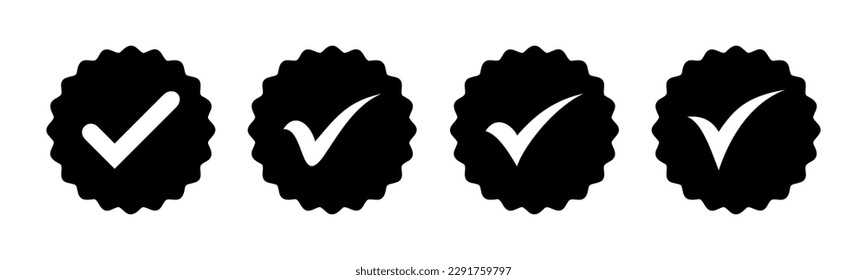 Approved icon vector illustration. Certified Medal Icon. check mark