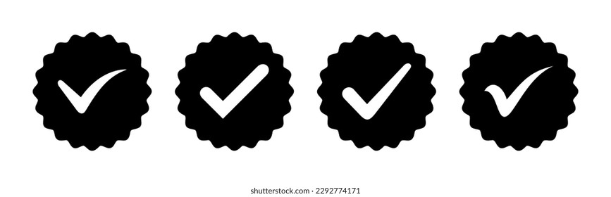 Approved icon vector illustration. Certified Medal Icon. check mark