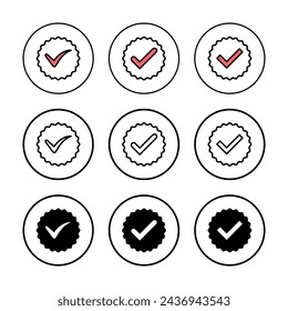 Approved icon vector illustration. Certified Medal Icon. check mark