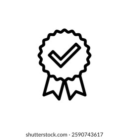 Approved icon vector illustration. Certified Medal Icon. check mark