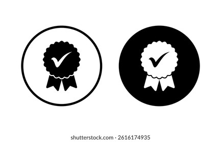Approved icon vector illustration. Certified Medal Icon. check mark