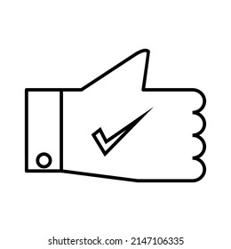 approved icon vector, ilustration line icon