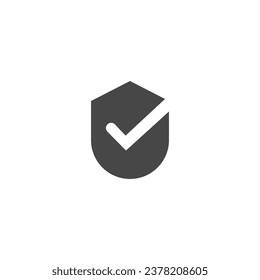 Vector de iconos aprobado Gráfico de diseño blanco y negro aislado