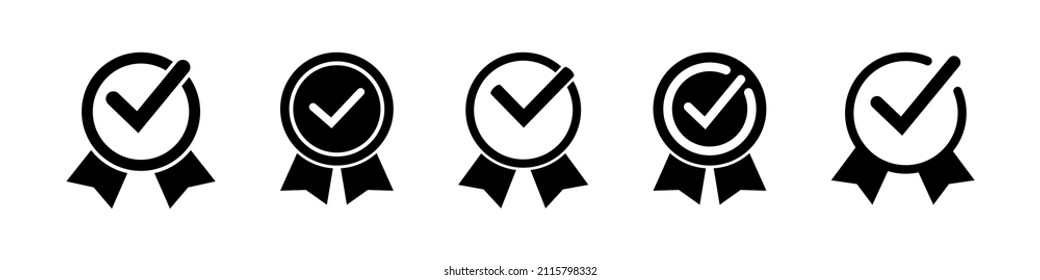 Approved icon, vector isolated illustration. Quality guarantee icon in trendy flat style design. Vector graphic illustration. Suitable for website design, logo, app, and ui.