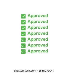 Approved icon vector. Icon symbol has been received
