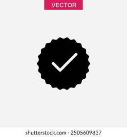 Approved icon vector, trendy style illustration Certified Medal Icon on white background..eps