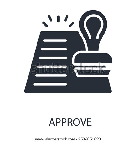 Approved icon. vector.Editable stroke.linear style sign for use web design,logo.Symbol illustration.