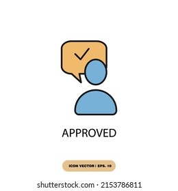 approved icons  symbol vector elements for infographic web