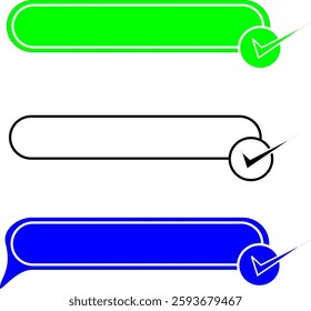 approved icons with ticks in different colors