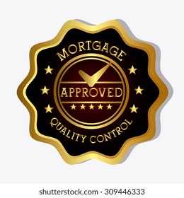 Approved label design, vector illustration eps 10.