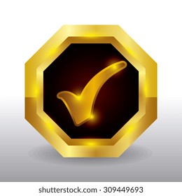 Approved label design, vector illustration eps 10.