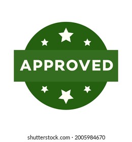 Approved label isoalted on white background for decision making, vote, mobile app, web site. Green checkmark OK and red X icons. Right and wrong check mark sign Vector 10 eps