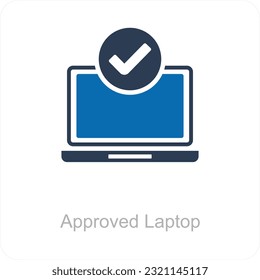 Approved Laptop and Document Icon Concept