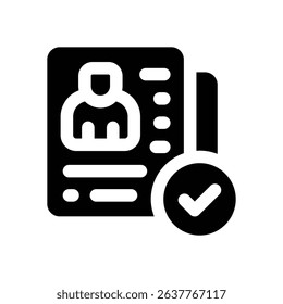 approved line icon. Clean and minimalist vector icon for websites, mobile apps, presentations, and logos. Fully scalable and customizable for any project.