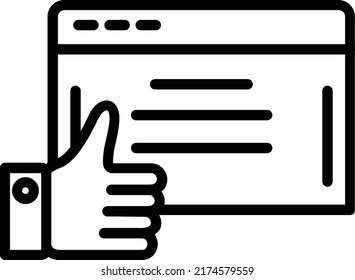 Approved Line Icon Vector Design