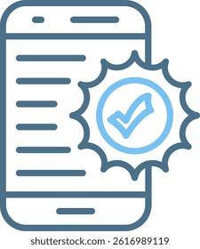 Approved Line Two Colour Icon
