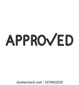 approved, linear icon. Editable stroke