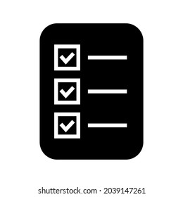 approved list icon or logo isolated sign symbol vector illustration - high quality black style vector icons
