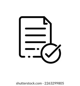 Approved loan. Checklist, file, document. Paperwork concept. Can be used for topics like qualification, business, education