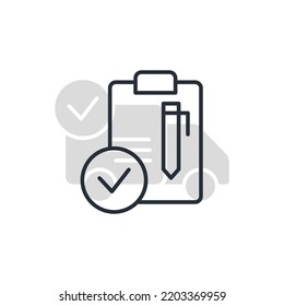 approved loan line icon. Simple element illustration. approved loan concept outline symbol design.