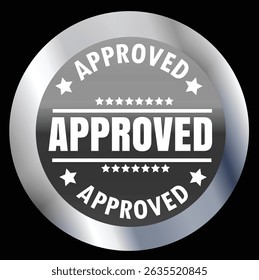 Approved Logo Design – Golden Check Mark Symbol for Branding, Certificate, and Official Use