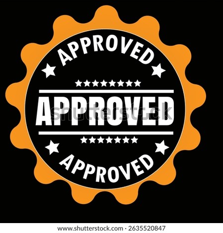 Approved Logo Design – Golden Check Mark Symbol for Branding, Certificate, and Official Use